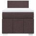 Pat box spring cu saltea, maro închis, 90x200 cm, textil - WALTI WALTI