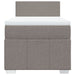 Pat box spring cu saltea, gri taupe, 90x200 cm, textil - WALTI WALTI