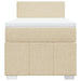 Pat box spring cu saltea, crem, 90x200 cm, textil - WALTI WALTI