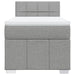 Pat box spring cu saltea, gri deschis, 90x200 cm, textil - WALTI WALTI