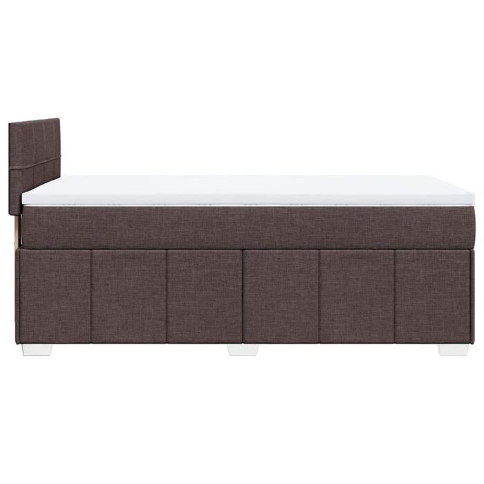 Pat box spring cu saltea, maro închis, 90x200 cm, textil - WALTI WALTI