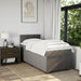 Pat box spring cu saltea, gri taupe, 90x200 cm, textil - WALTI WALTI