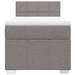 Pat box spring cu saltea, gri taupe, 90x200 cm, textil - WALTI WALTI