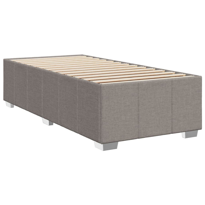 Pat box spring cu saltea, gri taupe, 90x200 cm, textil - WALTI WALTI