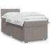 Pat box spring cu saltea, gri taupe, 90x200 cm, textil - WALTI WALTI