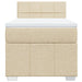 Pat box spring cu saltea, crem, 90x200 cm, textil - WALTI WALTI