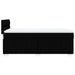 Pat box spring cu saltea, negru, 90x200 cm, textil - WALTI WALTI