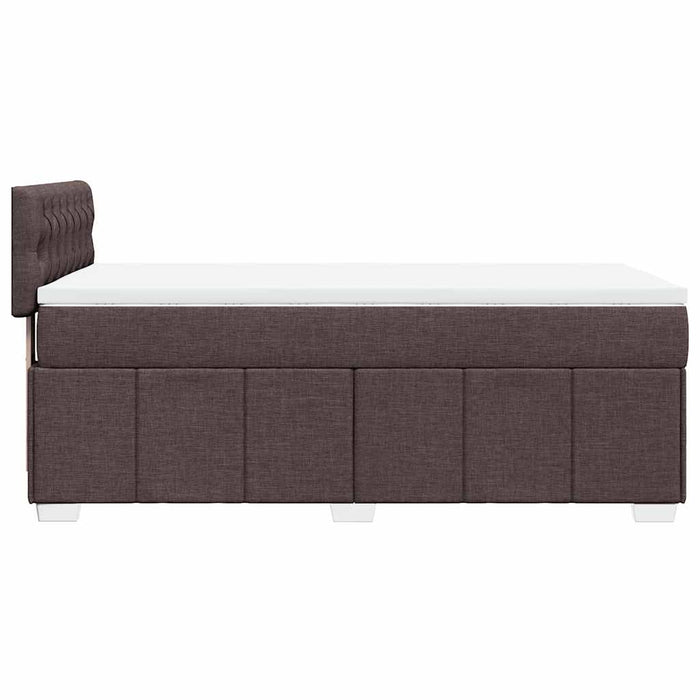 Pat box spring cu saltea, maro închis, 90x200 cm, textil - WALTI WALTI