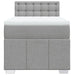 Pat box spring cu saltea, gri deschis, 90x200 cm, textil - WALTI WALTI