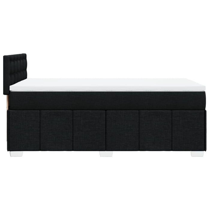 Pat box spring cu saltea, negru, 90x200 cm, textil - WALTI WALTI