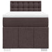 Pat box spring cu saltea, maro închis, 90x200 cm, textil - WALTI WALTI