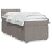 Pat box spring cu saltea, gri taupe, 90x200 cm, textil - WALTI WALTI