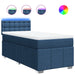 Pat box spring cu saltea, albastru, 90x200 cm, textil - WALTI WALTI