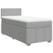 Pat box spring cu saltea, gri deschis, 100x200 cm, textil - WALTI WALTI