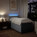 Pat box spring cu saltea, gri deschis, 100x200 cm, textil - WALTI WALTI