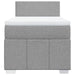Pat box spring cu saltea, gri deschis, 100x200 cm, textil - WALTI WALTI