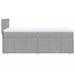 Pat box spring cu saltea, gri deschis, 100x200 cm, textil - WALTI WALTI