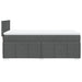 Pat box spring cu saltea, gri închis, 100x200 cm, textil - WALTI WALTI