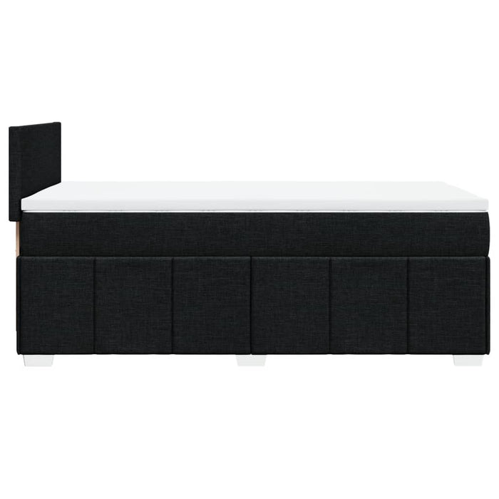 Pat box spring cu saltea, negru, 100x200 cm, textil - WALTI WALTI