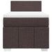 Pat box spring cu saltea, maro închis, 100x200 cm, textil - WALTI WALTI