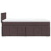 Pat box spring cu saltea, maro închis, 100x200 cm, textil - WALTI WALTI