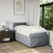 Pat box spring cu saltea, gri deschis, 100x200 cm, textil - WALTI WALTI