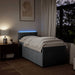 Pat box spring cu saltea, gri deschis, 100x200 cm, textil - WALTI WALTI