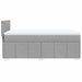 Pat box spring cu saltea, gri deschis, 100x200 cm, textil - WALTI WALTI