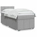 Pat box spring cu saltea, gri deschis, 100x200 cm, textil - WALTI WALTI