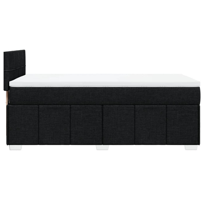 Pat box spring cu saltea, negru, 100x200 cm, textil - WALTI WALTI
