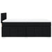 Pat box spring cu saltea, negru, 100x200 cm, textil - WALTI WALTI