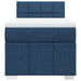 Pat box spring cu saltea, albastru, 100x200 cm, textil - WALTI WALTI