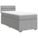 Pat box spring cu saltea, gri deschis, 100x200 cm, textil - WALTI WALTI