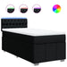Pat box spring cu saltea, negru, 100x200 cm, textil - WALTI WALTI
