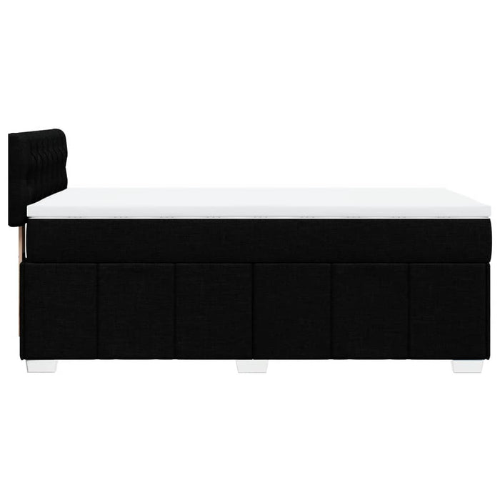 Pat box spring cu saltea, negru, 100x200 cm, textil - WALTI WALTI
