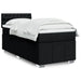 Pat box spring cu saltea, negru, 100x200 cm, textil - WALTI WALTI