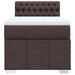 Pat box spring cu saltea, maro închis, 100x200 cm, textil - WALTI WALTI