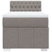 Pat box spring cu saltea, gri taupe, 100x200 cm, textil - WALTI WALTI
