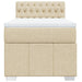 Pat box spring cu saltea, crem, 100x200 cm, textil - WALTI WALTI