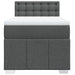 Pat box spring cu saltea, gri închis, 100x200 cm, textil - WALTI WALTI