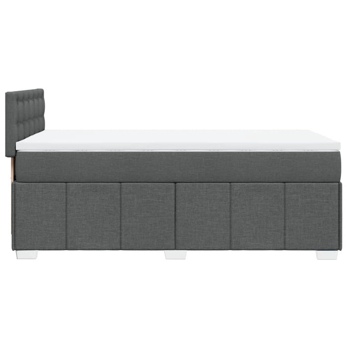 Pat box spring cu saltea, gri închis, 100x200 cm, textil - WALTI WALTI