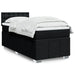 Pat box spring cu saltea, negru, 100x200 cm, textil - WALTI WALTI