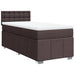Pat box spring cu saltea, maro închis, 100x200 cm, textil - WALTI WALTI
