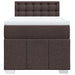 Pat box spring cu saltea, maro închis, 100x200 cm, textil - WALTI WALTI