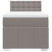 Pat box spring cu saltea, gri taupe, 100x200 cm, textil - WALTI WALTI