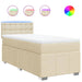 Pat box spring cu saltea, crem, 100x200 cm, textil - WALTI WALTI