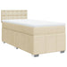 Pat box spring cu saltea, crem, 100x200 cm, textil - WALTI WALTI