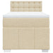 Pat box spring cu saltea, crem, 100x200 cm, textil - WALTI WALTI