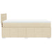 Pat box spring cu saltea, crem, 100x200 cm, textil - WALTI WALTI