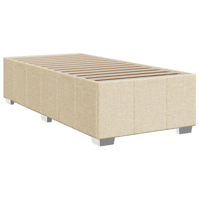 Pat box spring cu saltea, crem, 100x200 cm, textil - WALTI WALTI